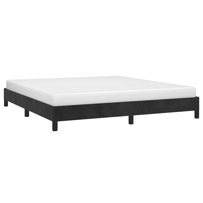 Cadre de lit en velours noir 160x200 cm - 34% de remise