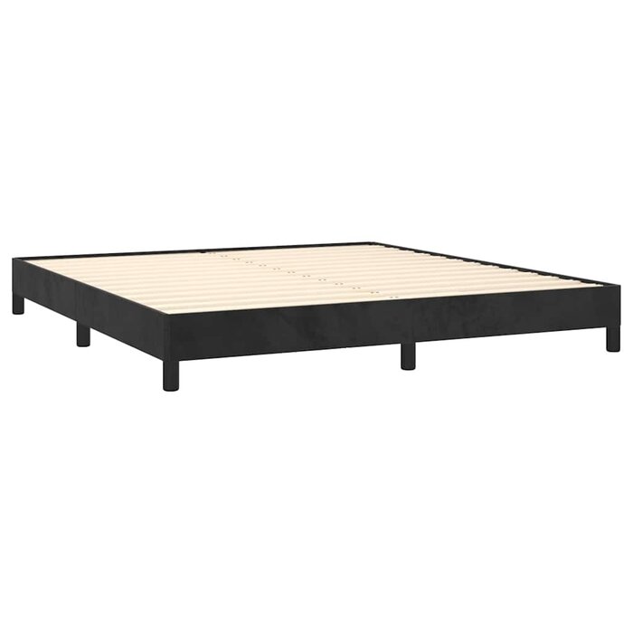 Cadre de lit en velours noir 160x200 cm - 34% de remise