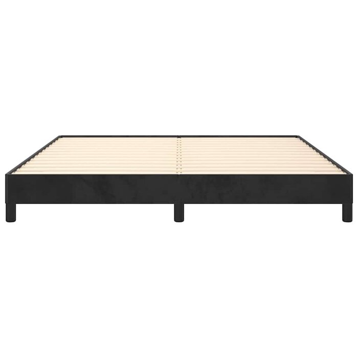 Cadre de lit en velours noir 160x200 cm - 34% de remise