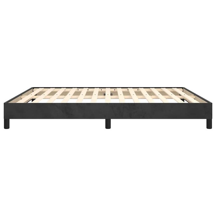 Cadre de lit en velours noir 160x200 cm - 34% de remise