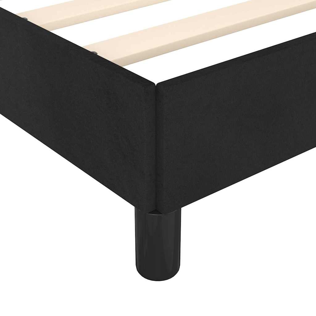 Cadre de lit en velours noir 160x200 cm - 34% de remise