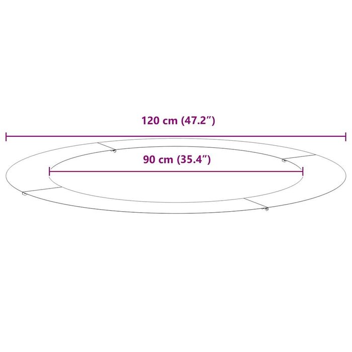 Lot de 5 tours d'arbre en acier noir - 35% de remise