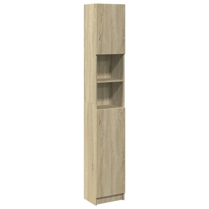Armoire de salle de bain chêne sonoma 32x25,5x190 cm - 34% de remise
