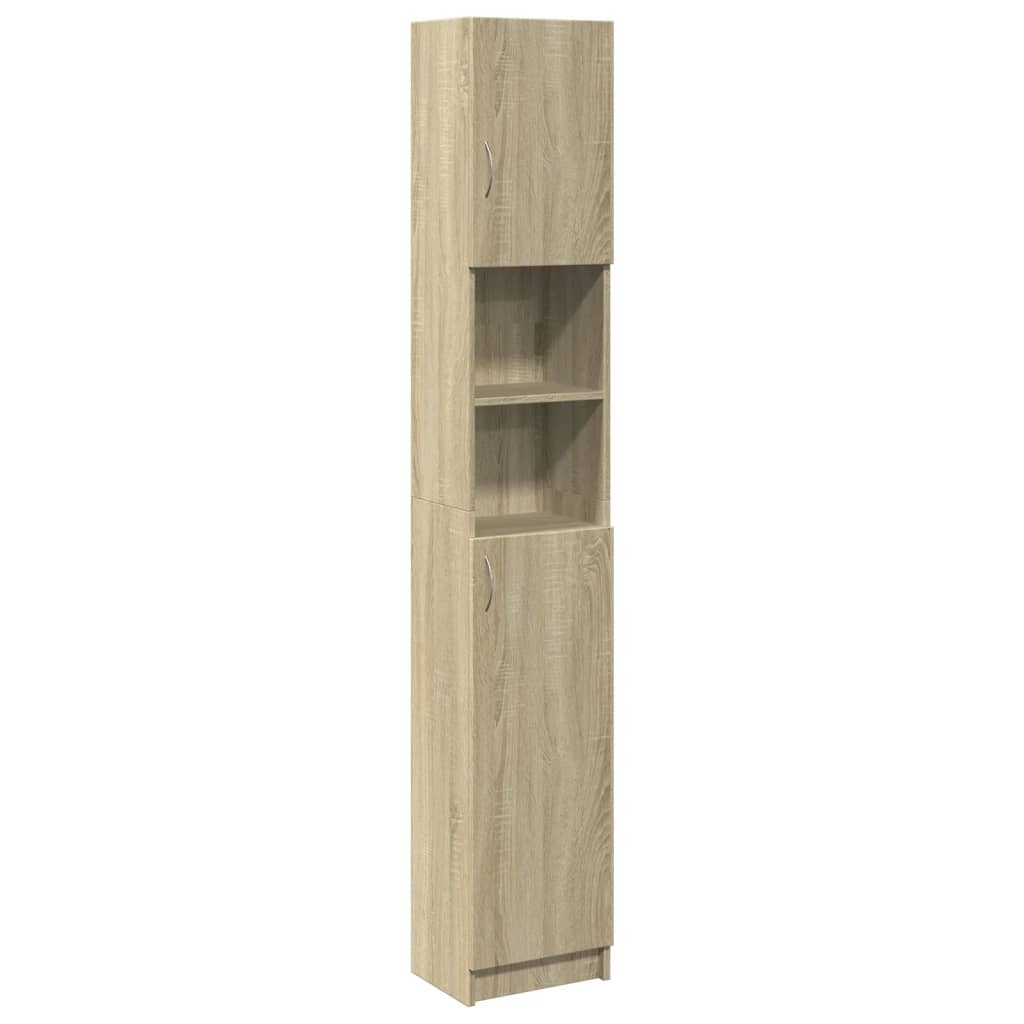 Armoire de salle de bain chêne sonoma 32x25,5x190 cm - 34% de remise