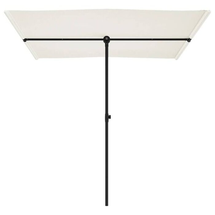 Parasol de jardin 200 x 150 cm - Mât alu - Blanc sable - 37% de remise