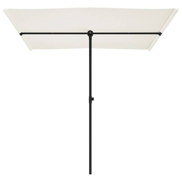 Parasol de jardin 200 x 150 cm - Mât alu - Blanc sable - 37% de remise