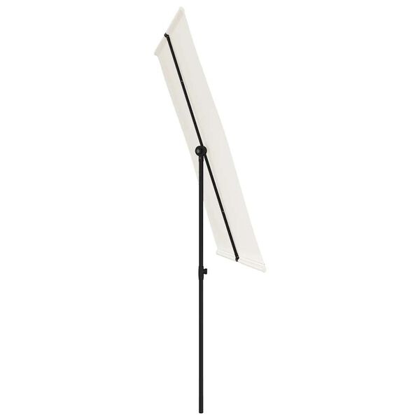 Parasol de jardin 200 x 150 cm - Mât alu - Blanc sable - 37% de remise