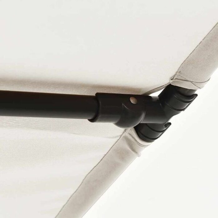 Parasol de jardin 200 x 150 cm - Mât alu - Blanc sable - 37% de remise