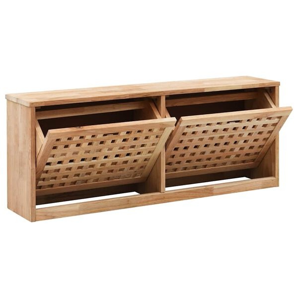 Banc à chaussures en noyer 94x20x38 cm - 34% de remise