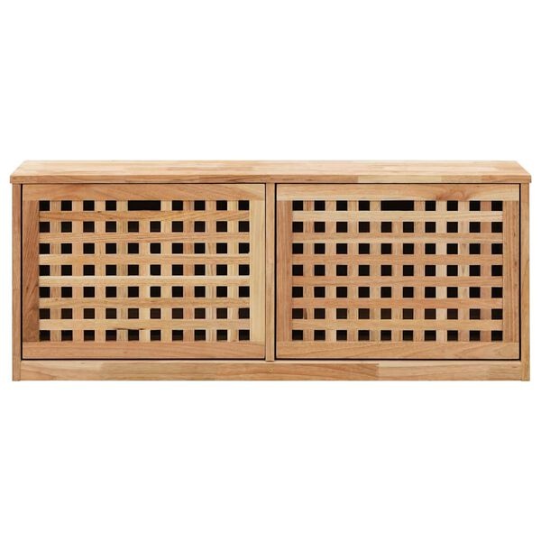 Banc à chaussures en noyer 94x20x38 cm - 34% de remise