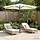 Parasol rectangulaire crème 270x270 cm - 33% de remise