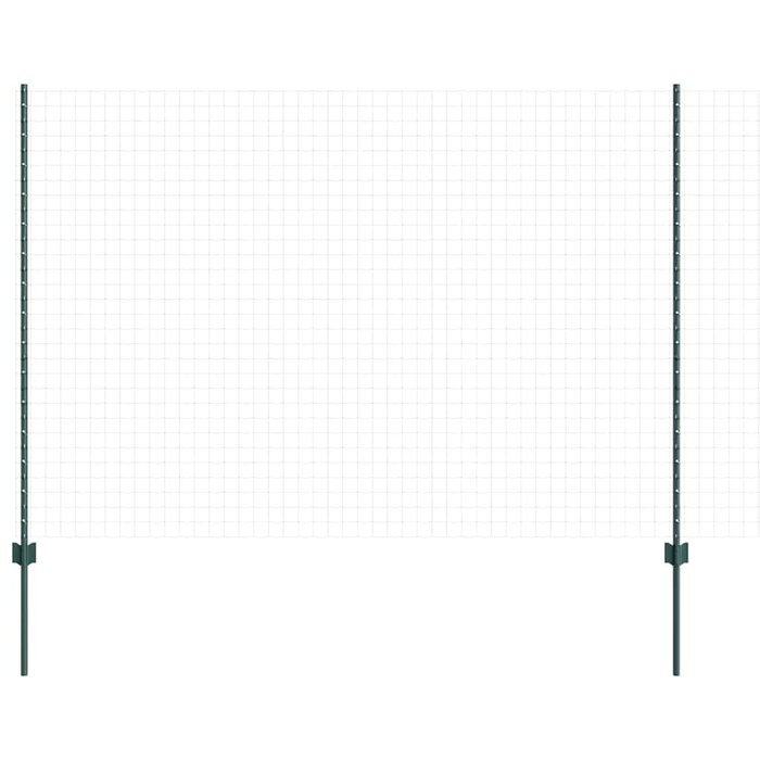 Lot de 5 poteaux de clôture 200 cm en acier vert - 33% de remise