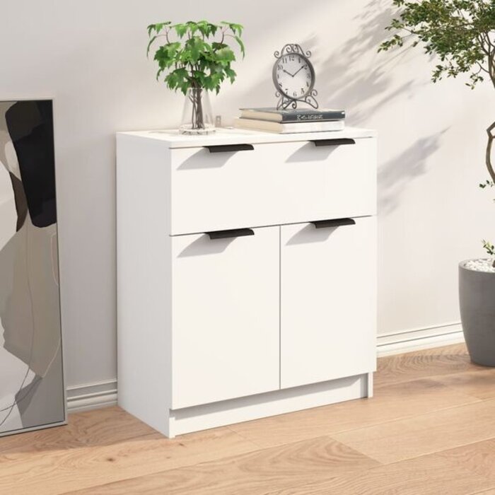 Buffet bas blanc 60x30x70 cm - 34% de remise