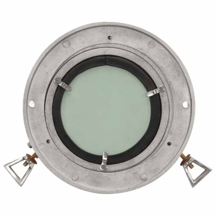 Miroir hublot mural 23 cm aluminium - Argenté - 33% de remise