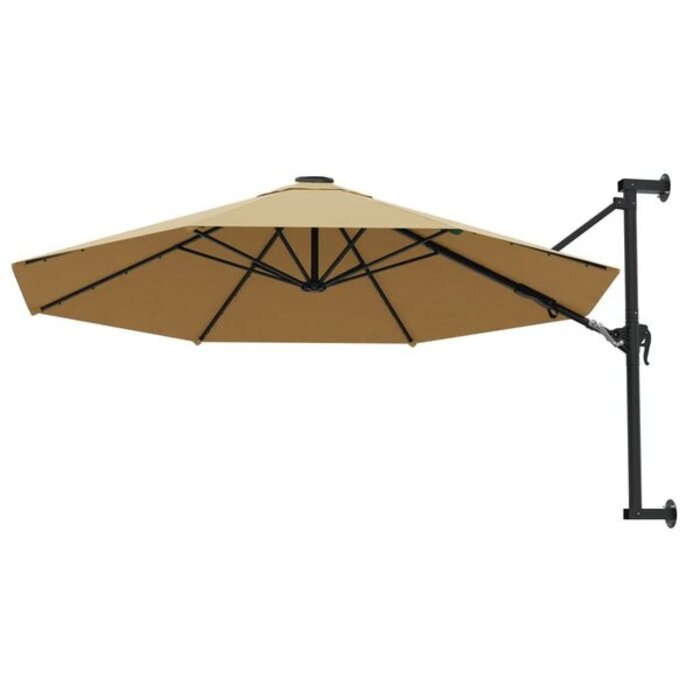 Parasol mural 300 cm taupe - 34% de remise - État déballé
