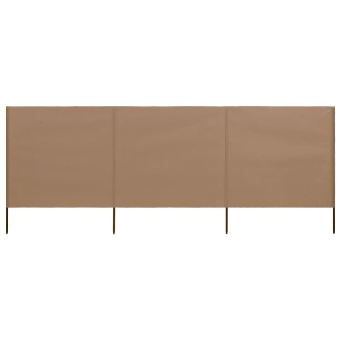 Paravent pliable 3 panneaux 400x160 cm Taupe - 34% de remise