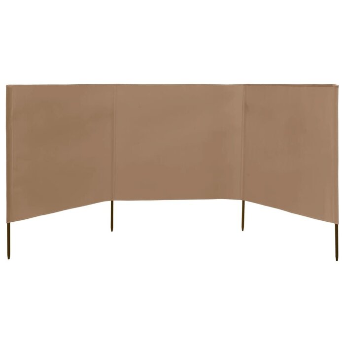 Paravent pliable 3 panneaux 400x160 cm Taupe - 34% de remise