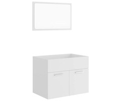 Vidaxl Ensemble meuble de salle de bain 2 pièces blanc - 51% de remise