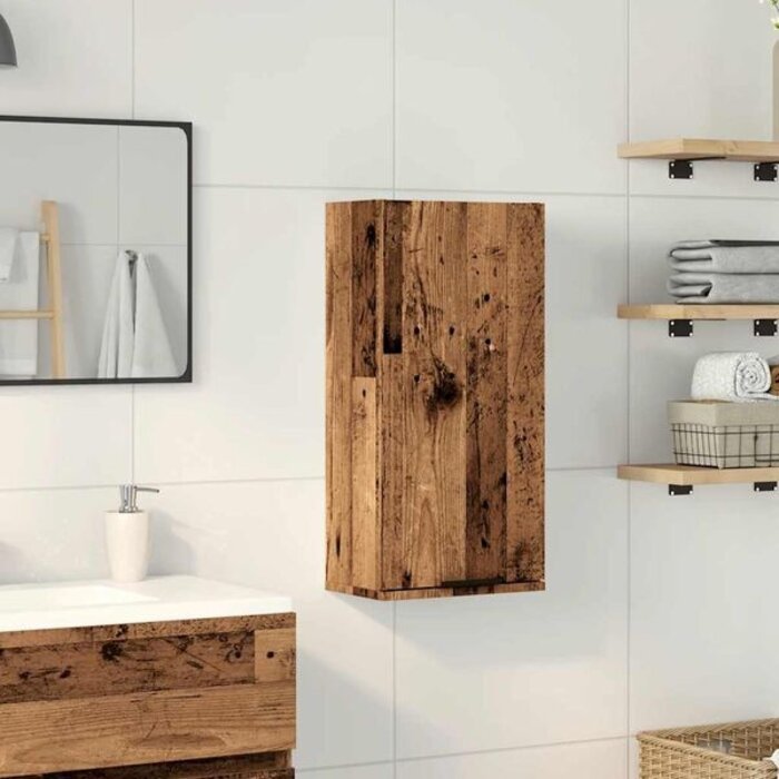 Meuble de salle de bain mural vieux bois - 33% de remise
