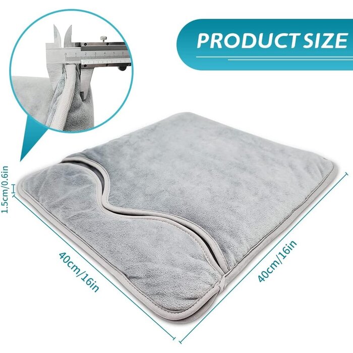 Chauffe-pieds électrique 40x40 cm Gris - 32% de remise