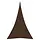 Voile d'ombrage triangulaire 4x5x5m marron - 32% de remise