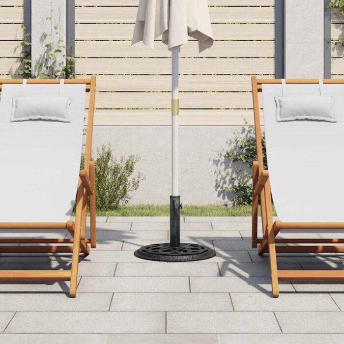 Pied de parasol en fonte noir 44x31 cm - 33% de remise
