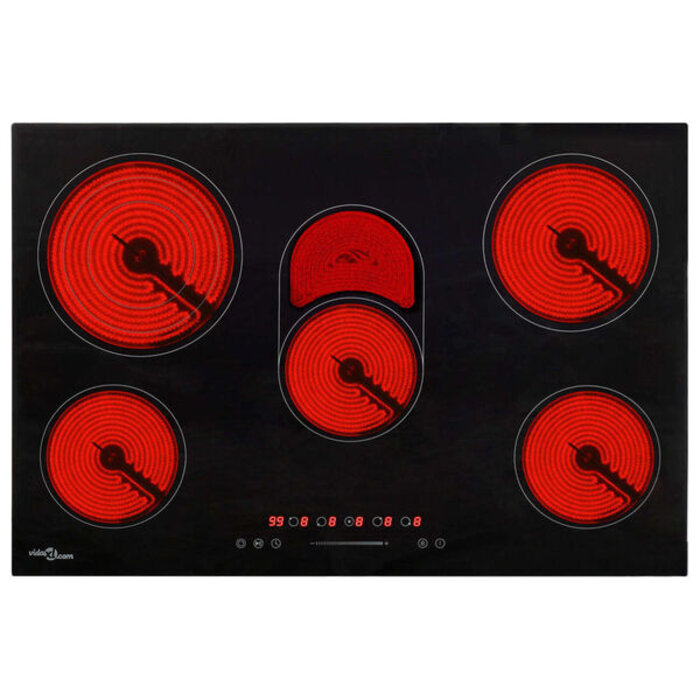 Plaque vitrocéramique 5 zones 90cm 8500W - 35% de remise