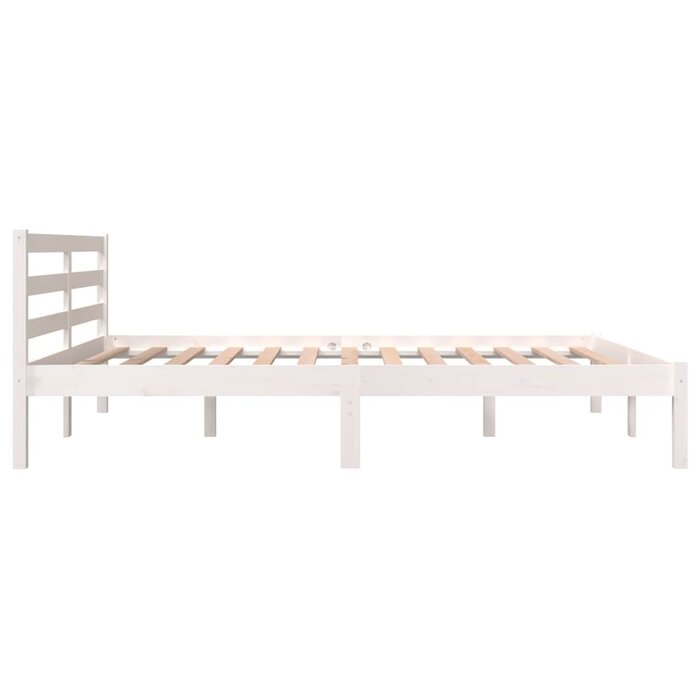 Cadre de lit en pin massif blanc 150x200 cm - 34% de remise