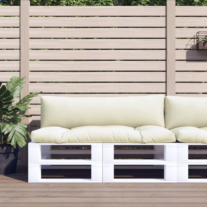 Ensemble de 2 coussins pour palette couleur crème - 34% de remise