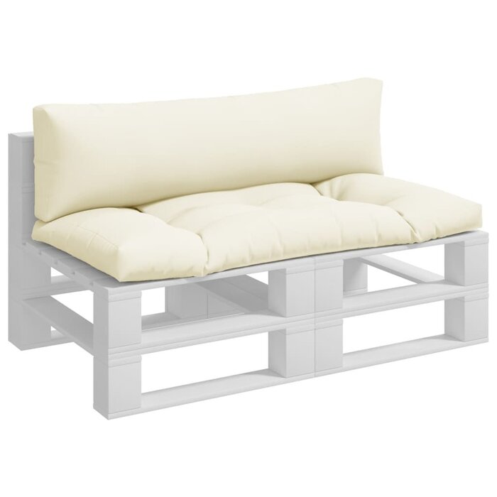 Ensemble de 2 coussins pour palette couleur crème - 34% de remise