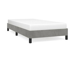 Vidaxl Cadre de lit en velours gris clair 100x200 cm - 50% de remise