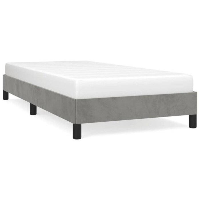Vidaxl Cadre de lit velours gris clair 100x200cm - 33% de remise