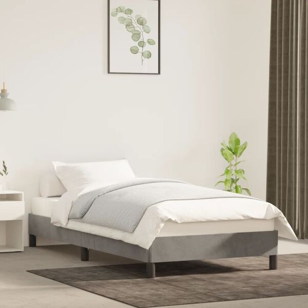 Vidaxl Cadre de lit velours gris clair 100x200cm - 33% de remise