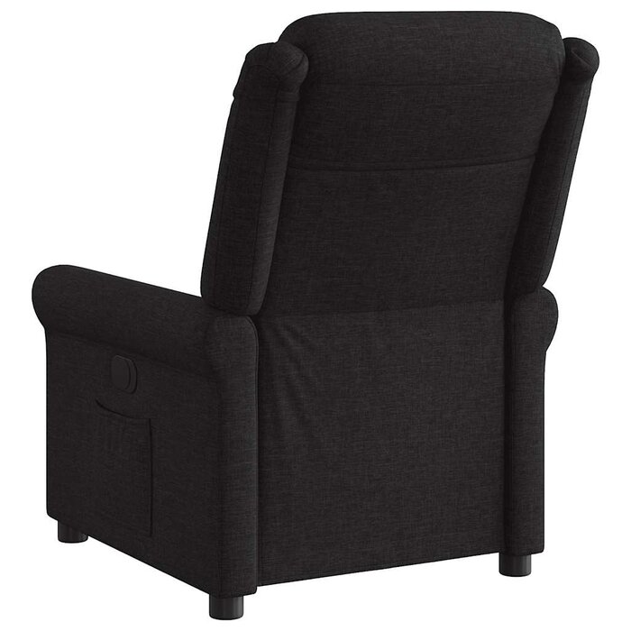 Fauteuil inclinable en tissu noir - 35% de remise