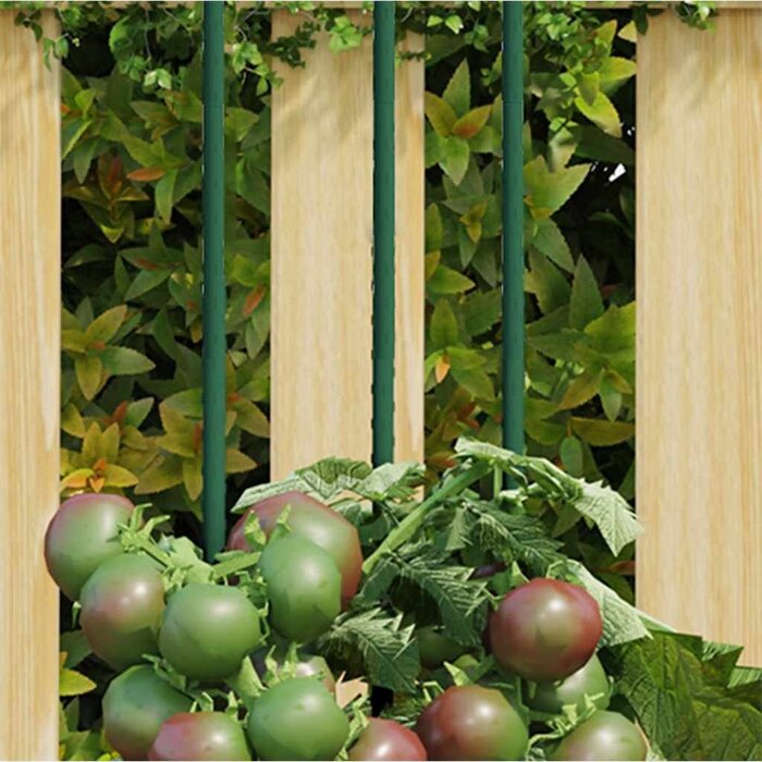 Lot de 30 tuteurs pour plantes 150 cm - Acier vert - 29% de remise