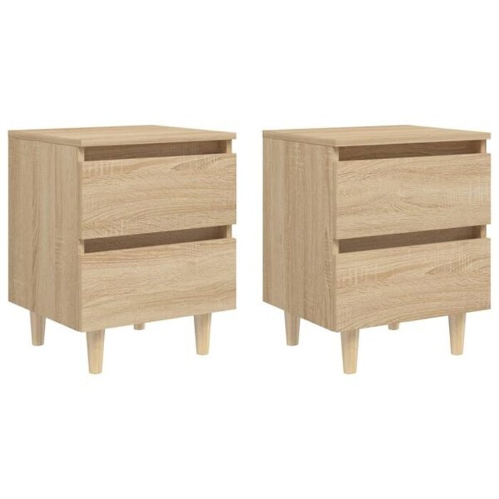 Vidaxl Lot de 2 tables de chevet chêne sonoma - 34% de remise