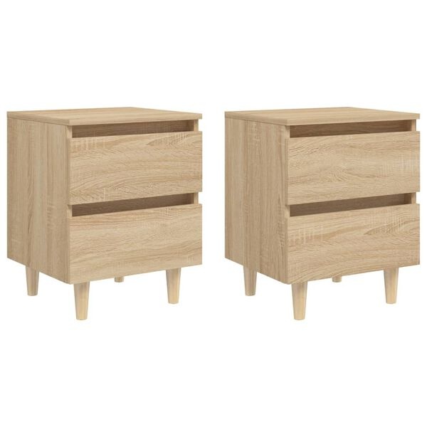 Vidaxl Lot de 2 tables de chevet chêne sonoma - 34% de remise