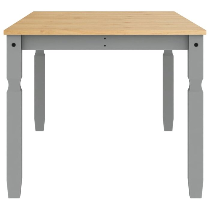 Table à manger Corona 180x90cm bois massif gris - 35% de remise