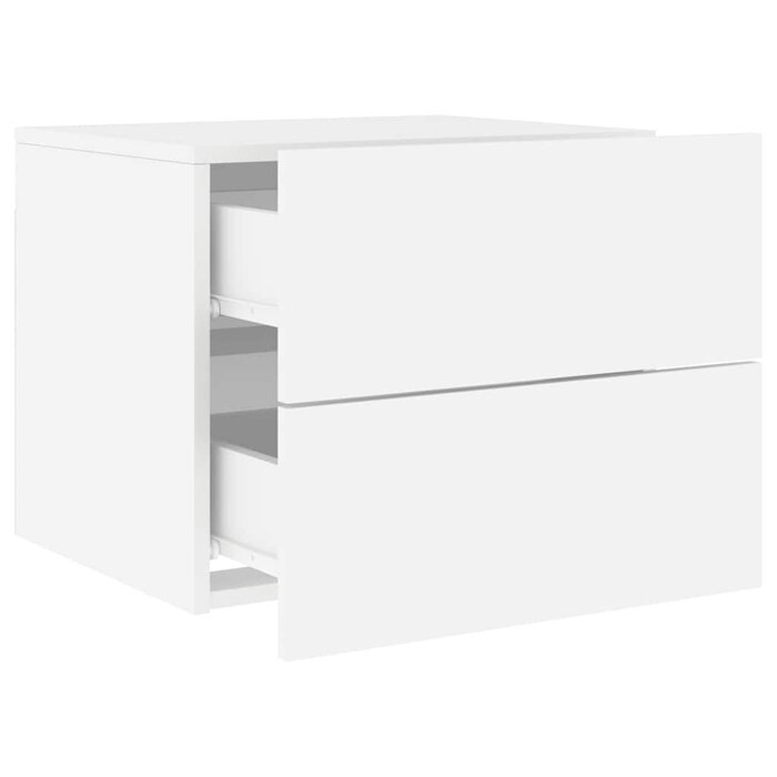 Lot de 2 tables de chevet murales LED blanches - 34% de remise