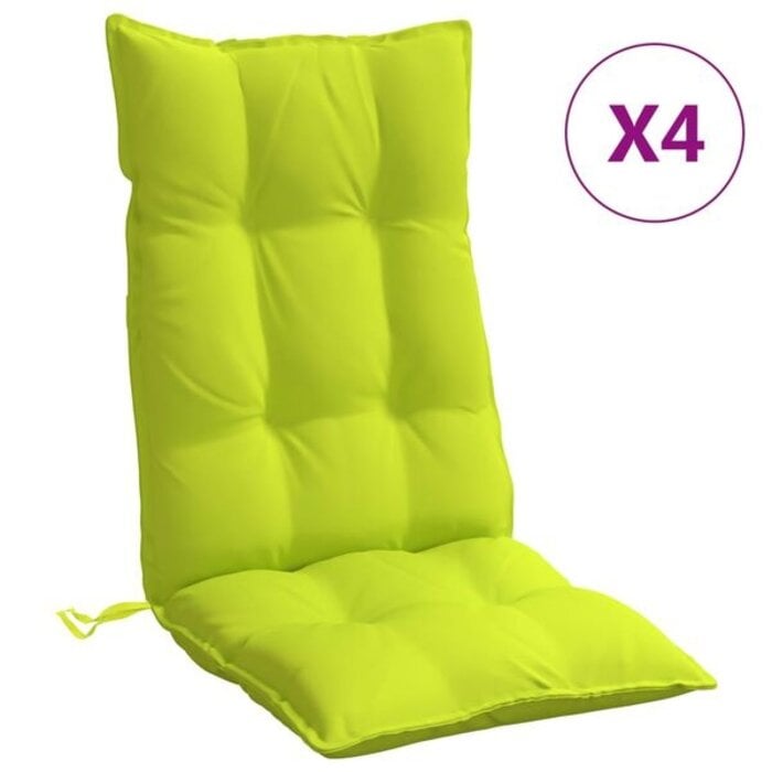 Lot de 4 coussins pour chaise à dossier haut vert vif - 34% de remise