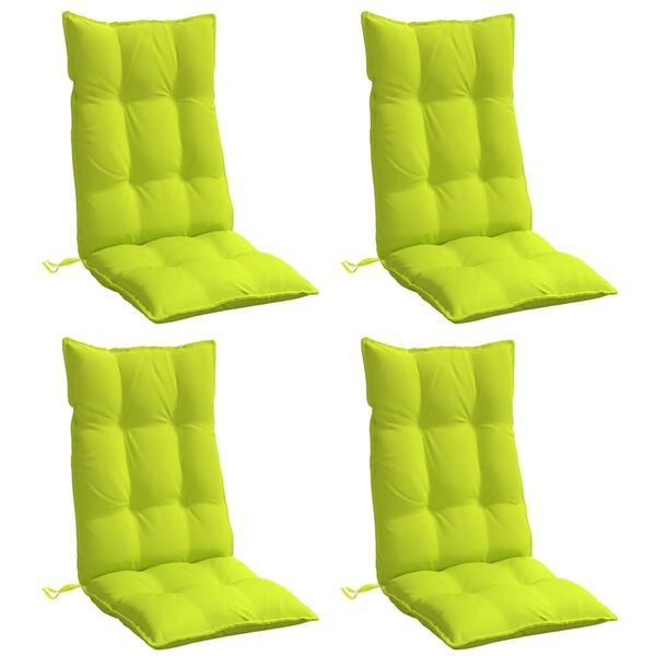Lot de 4 coussins pour chaise à dossier haut vert vif - 34% de remise