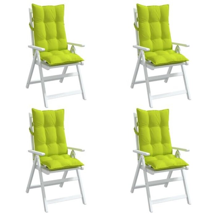 Lot de 4 coussins pour chaise à dossier haut vert vif - 34% de remise
