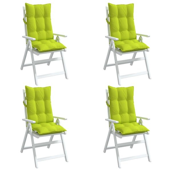 Lot de 4 coussins pour chaise à dossier haut vert vif - 34% de remise