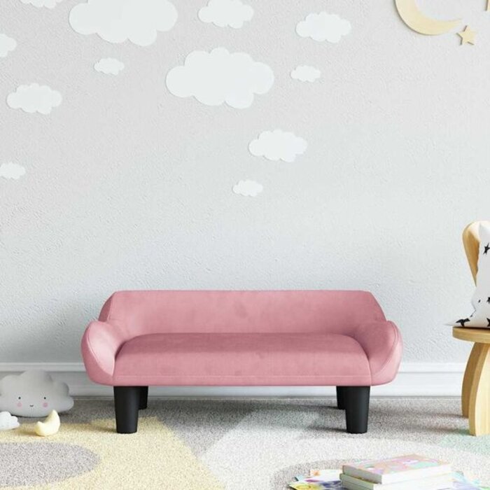Vidaxl Canapé pour enfant en velours rose - 33% de remise