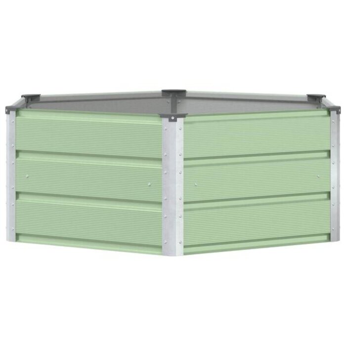 Jardinière hexagonale acier vert pastel 129cm - 31% de remise