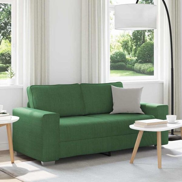 Vidaxl Canapé loveseat velours côtelé vert 180cm - 35% de remise
