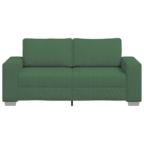 Vidaxl Canapé loveseat velours côtelé vert 180cm - 35% de remise