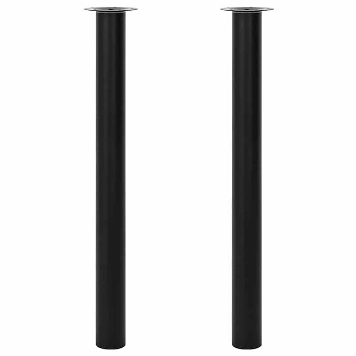 Pieds de table télescopiques noirs 710-1100 mm - Lot de 2 - 33% de remise