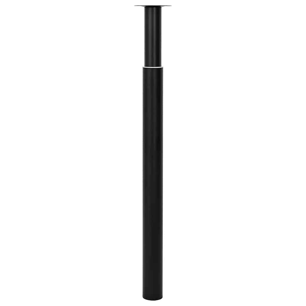 Pieds de table télescopiques noirs 710-1100 mm - Lot de 2 - 33% de remise
