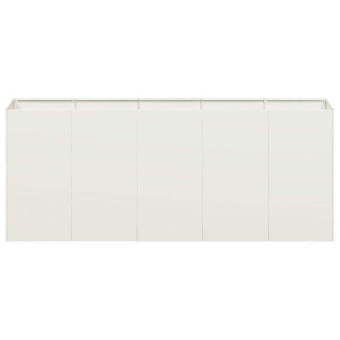 Jardinière surélevée en acier 200x40x80 cm - Blanc - 35% de remise
